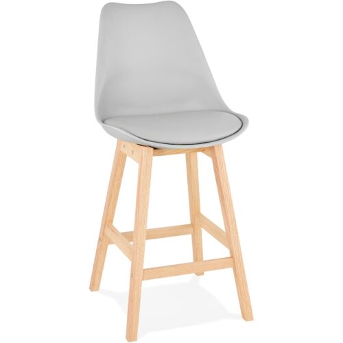 Tabouret snack mi-hauteur gris CAMILA MINI – Style scandinave