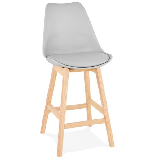 Tabouret snack mi-hauteur gris CAMILA MINI - Style scandinave