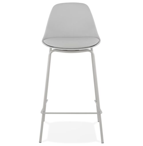 Tabouret snack mi hauteur gris COOKIE MINI industriel 1