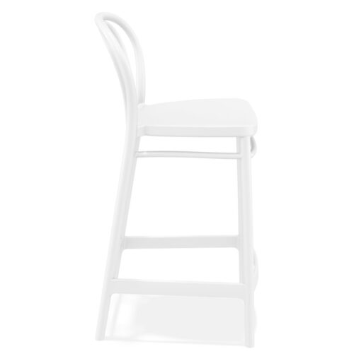 Tabouret snack mi hauteur interieurexterieur blanc FERDINAND MINI 2