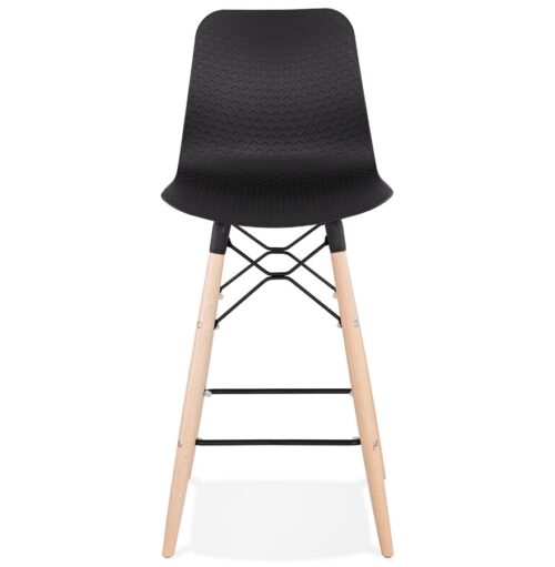 Tabouret snack mi hauteur noir scandinave MOZAIK MINI 1