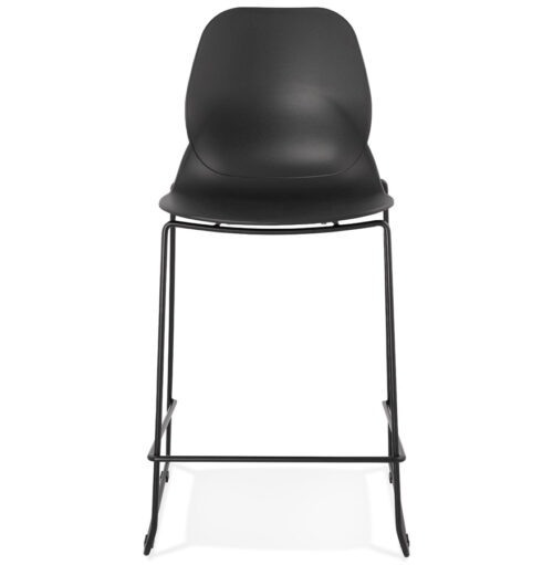 Tabouret snack mini BERLIN noir empilable contemporain 1