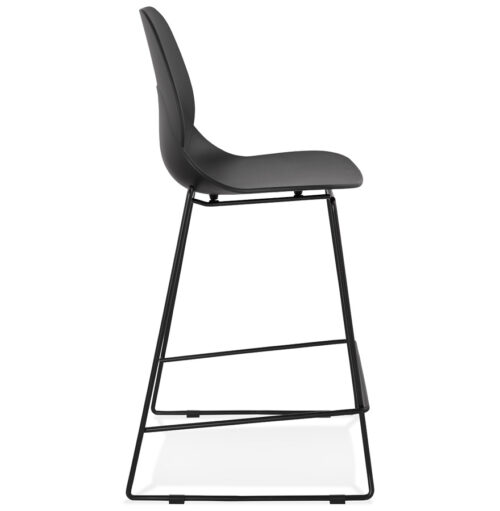 Tabouret snack mini BERLIN noir empilable contemporain 2