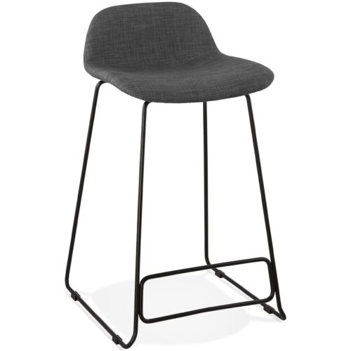 Tabouret snack noir style industriel, MOSKOW MINI, pieds métal noir