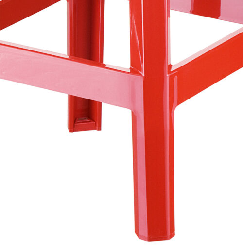 Tabouret snack rouge LENO MINI mi haut plastique 2