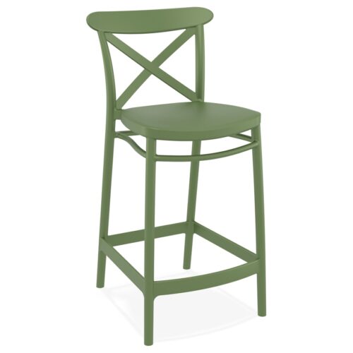 Tabouret snack vert style rétro BERLIOZ MINI