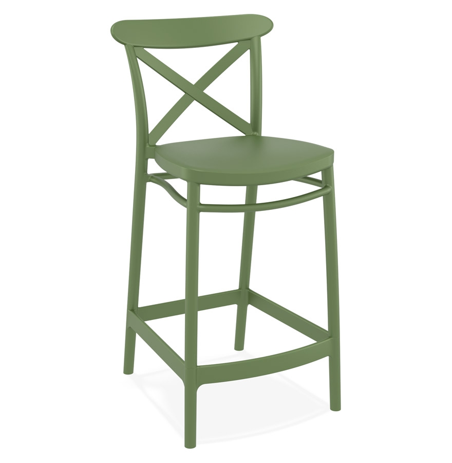 Tabouret snack vert style rétro BERLIOZ MINI