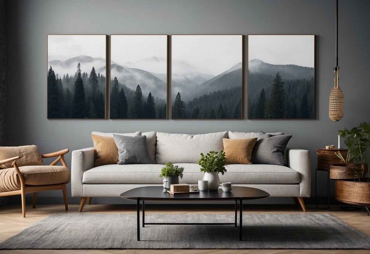 Comment integrer un tableau triptyque dans votre decoration moderne2