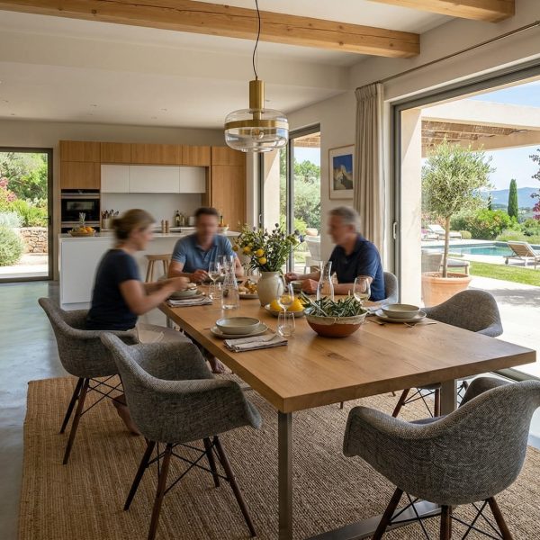 table à manger design en bois massif 6 à 8 personnes