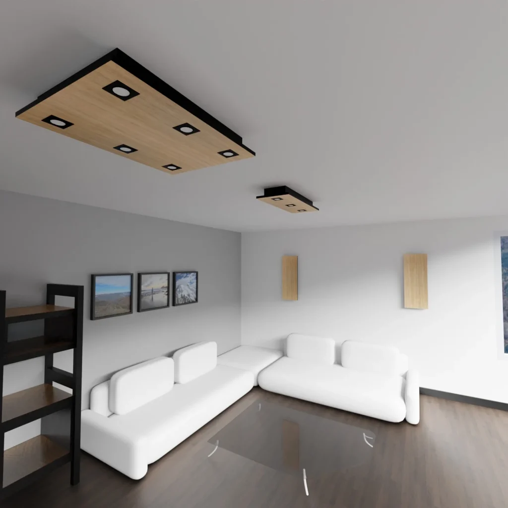 Alsace Led luminaire en bois massif 2